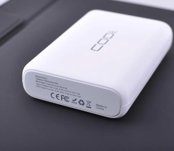 Codi 10,000mAh Quick Charge PowerBank w/ USB-C, USB-A x2 , Micro-USB SpadezStore