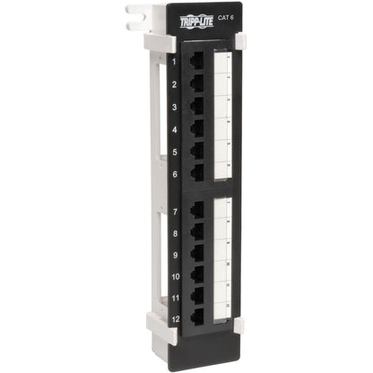 Eaton Tripp Lite by Eaton 12-Port Cat6/Cat5 Wall-Mount Vertical 110 Patch Panel SpadezStore