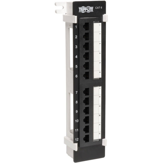 Eaton Tripp Lite by Eaton 12-Port Cat6/Cat5 Wall-Mount Vertical 110 Patch Panel SpadezStore