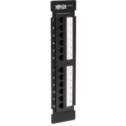 Eaton Tripp Lite by Eaton 12-Port Cat6/Cat5 Wall-Mount Vertical 110 Patch Panel SpadezStore