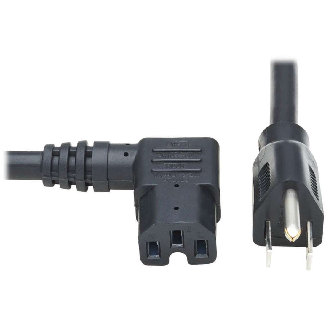 Eaton Tripp Lite Series Power Cord, NEMA 5-15P to Right-Angle C15 SpadezStore