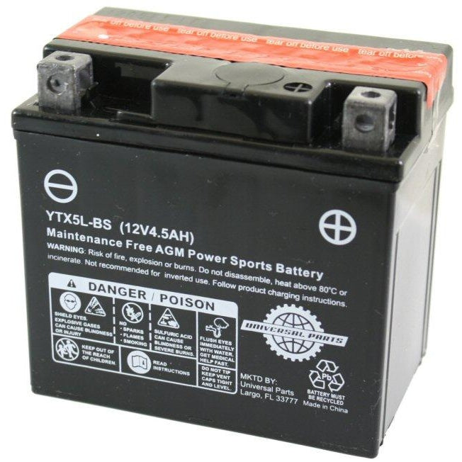 Universal Parts 12V 4AH Battery YTX5L-BS SpadezStore