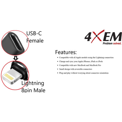 4XEM USB Type-C to Lightning Adaptor SpadezStore