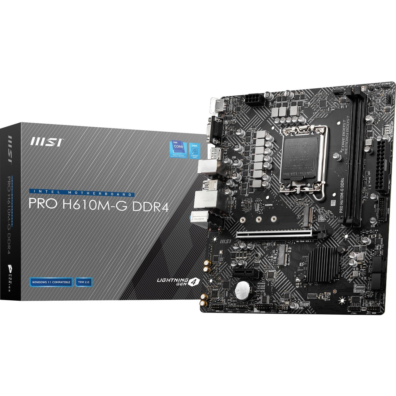 MSI H610M-G DDR4 Desktop Motherboard - Intel H610 Chipset SpadezStore