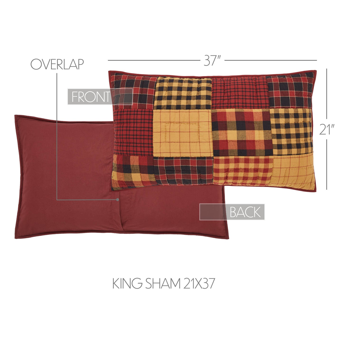 Connell King Sham 21x37 SpadezStore