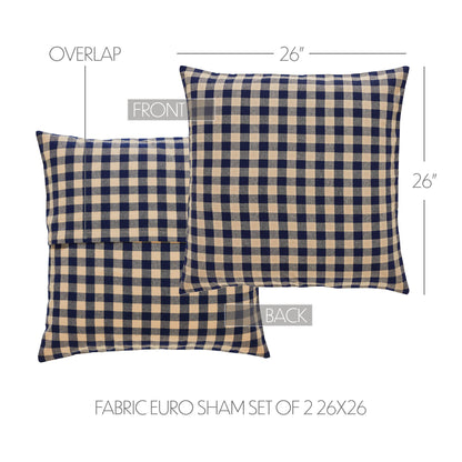 My Country Fabric Euro Sham Set of 2 26x26 SpadezStore