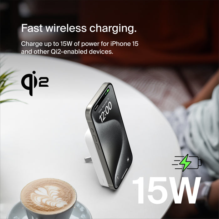 Belkin Magnetic Power Bank with Qi2 15W 8K SpadezStore