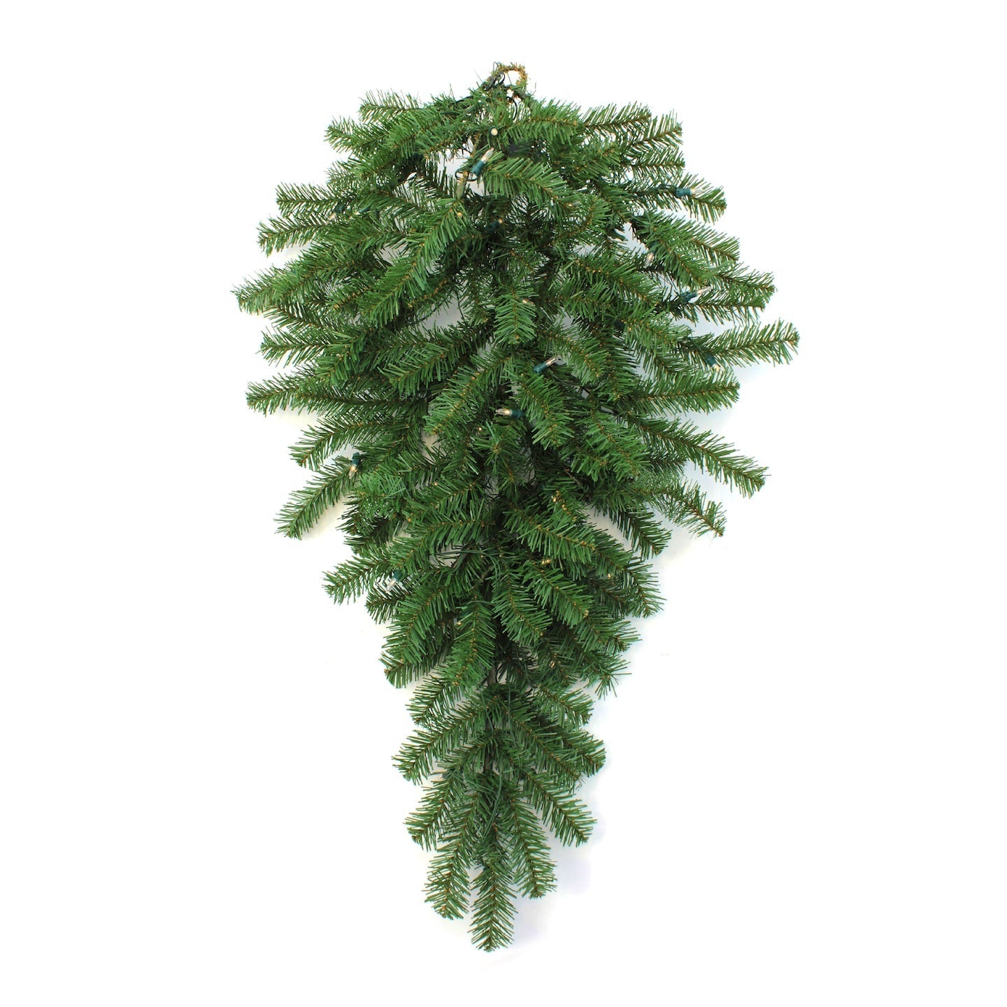 Perfect Holiday 36" Classic Pine Teardrop, 120 TIPS, UL 50, Warm White LED Battery Box SpadezStore