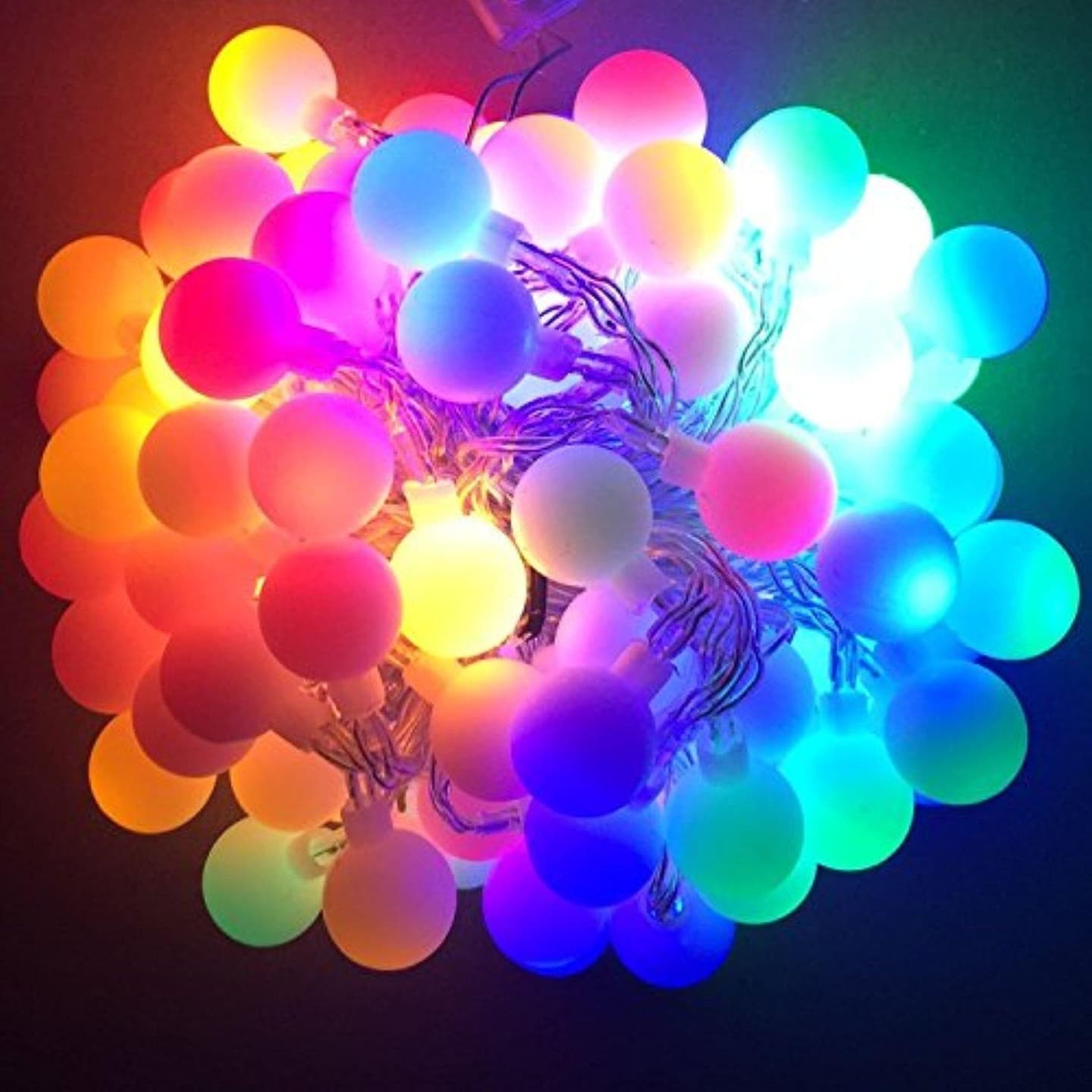 Perfect Holiday 100 LED String Light Bulb w/ connector - Multicolor SpadezStore