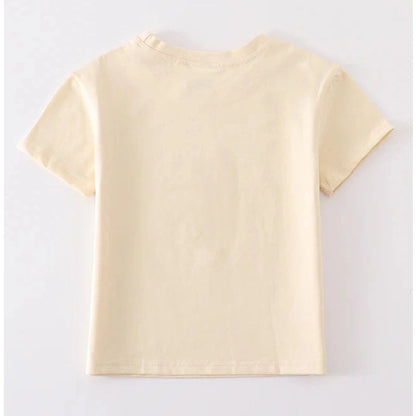 Abby & Evie Beige Blank Basic T-Shirt Adult Kids And Baby Bubble SpadezStore