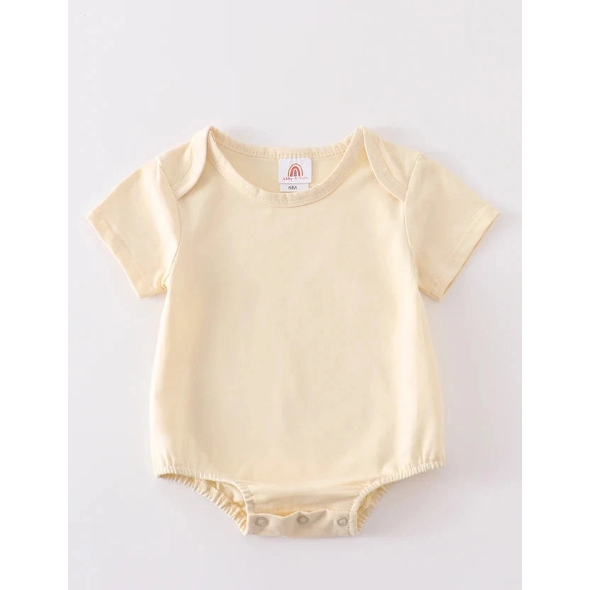 Abby & Evie Beige Blank Basic T-Shirt Adult Kids And Baby Bubble SpadezStore