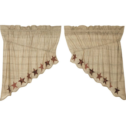 Abilene Star Prairie Swag Set of 2 36x36x18 SpadezStore