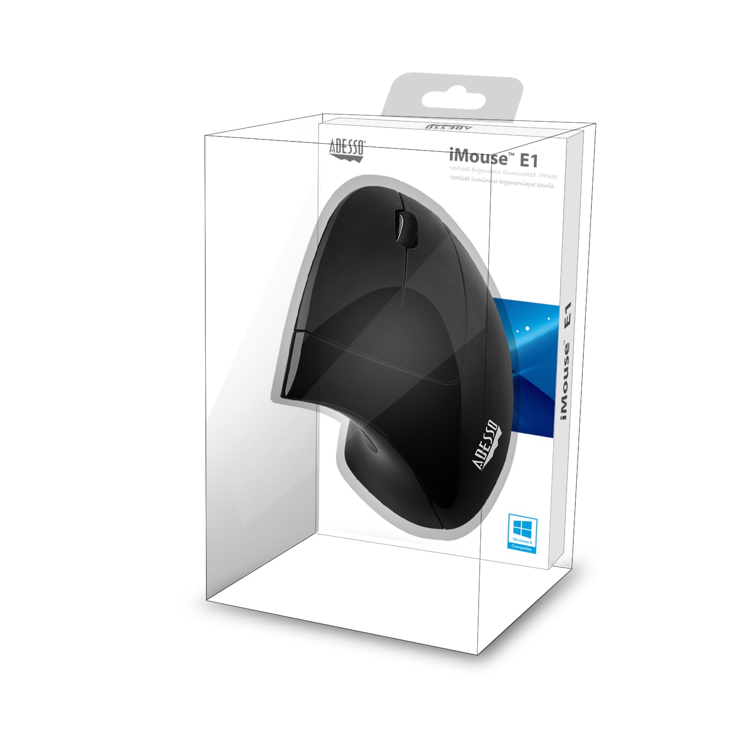 Adesso iMouse E1 Vertical Ergonomic Illuminated Mouse SpadezStore