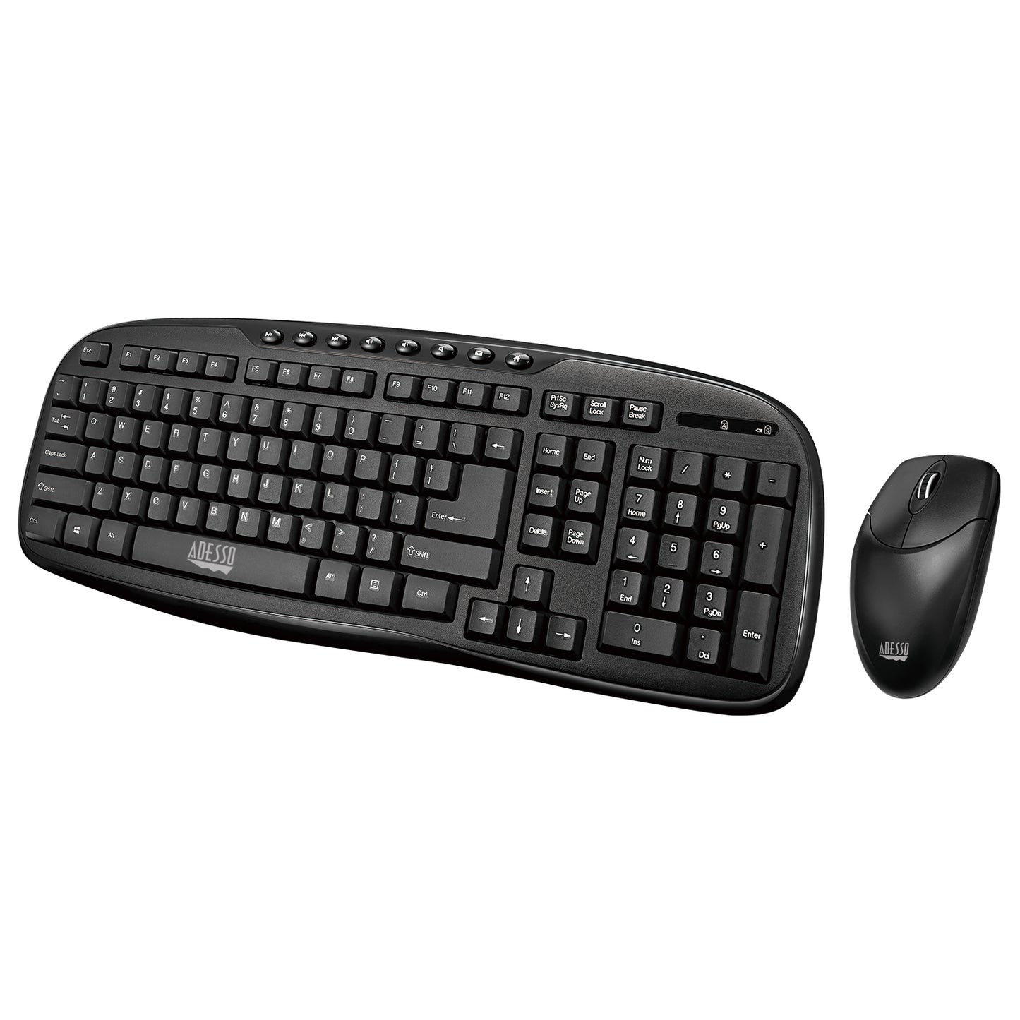 Adesso WKB-1330CB - 2.4 GHz Wireless Desktop Keyboard and Mouse Combo SpadezStore