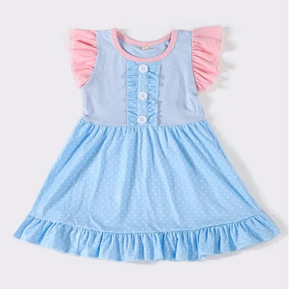 Sassy Soul Blue Princess Ruffle Dress SpadezStore