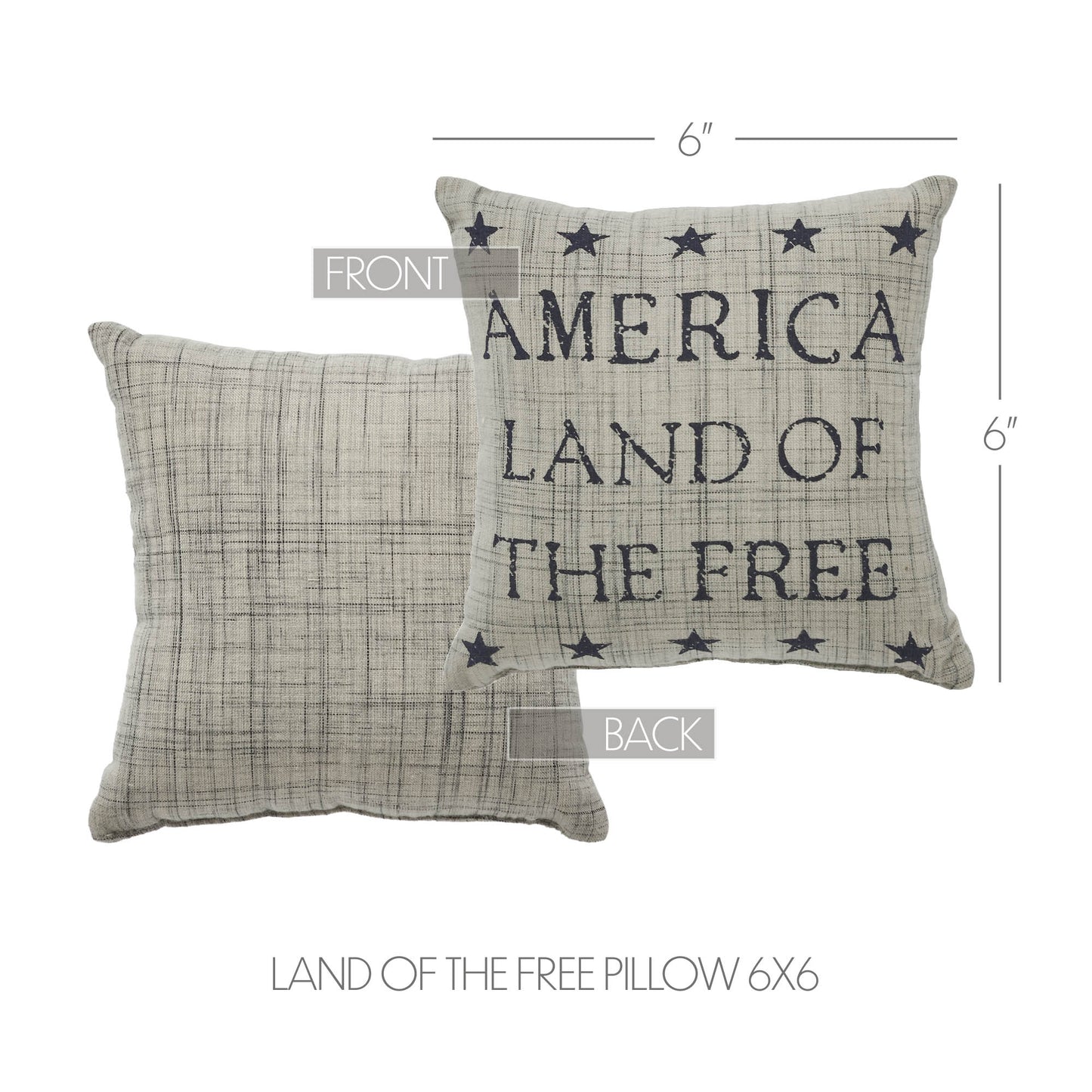 My Country Land of the Free Pillow 6x6 SpadezStore