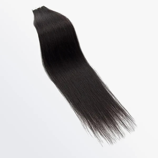 Tape In Straight Remy Hair Extension #1B Natural Black SpadezStore