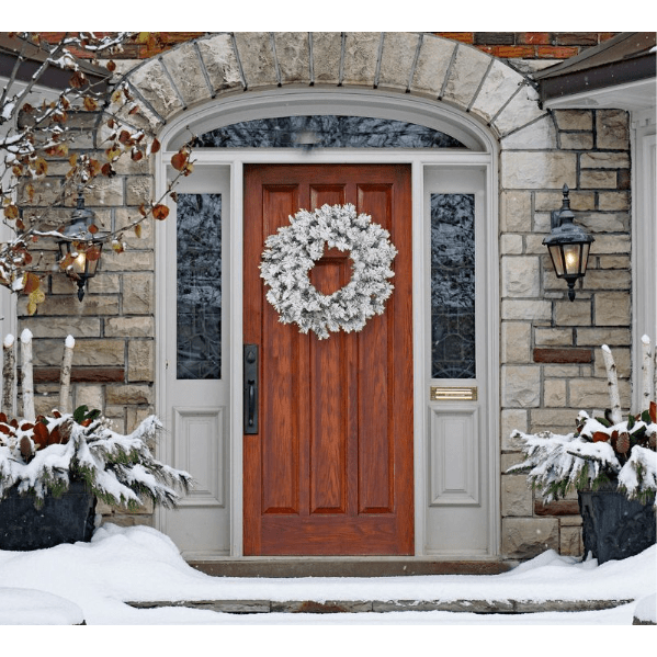 Perfect Holiday 24 inch Wreath Snow Flock SpadezStore