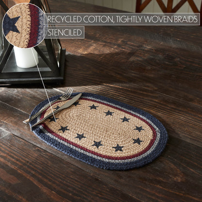 My Country Oval Placemat Stencil Stars 10x15 SpadezStore