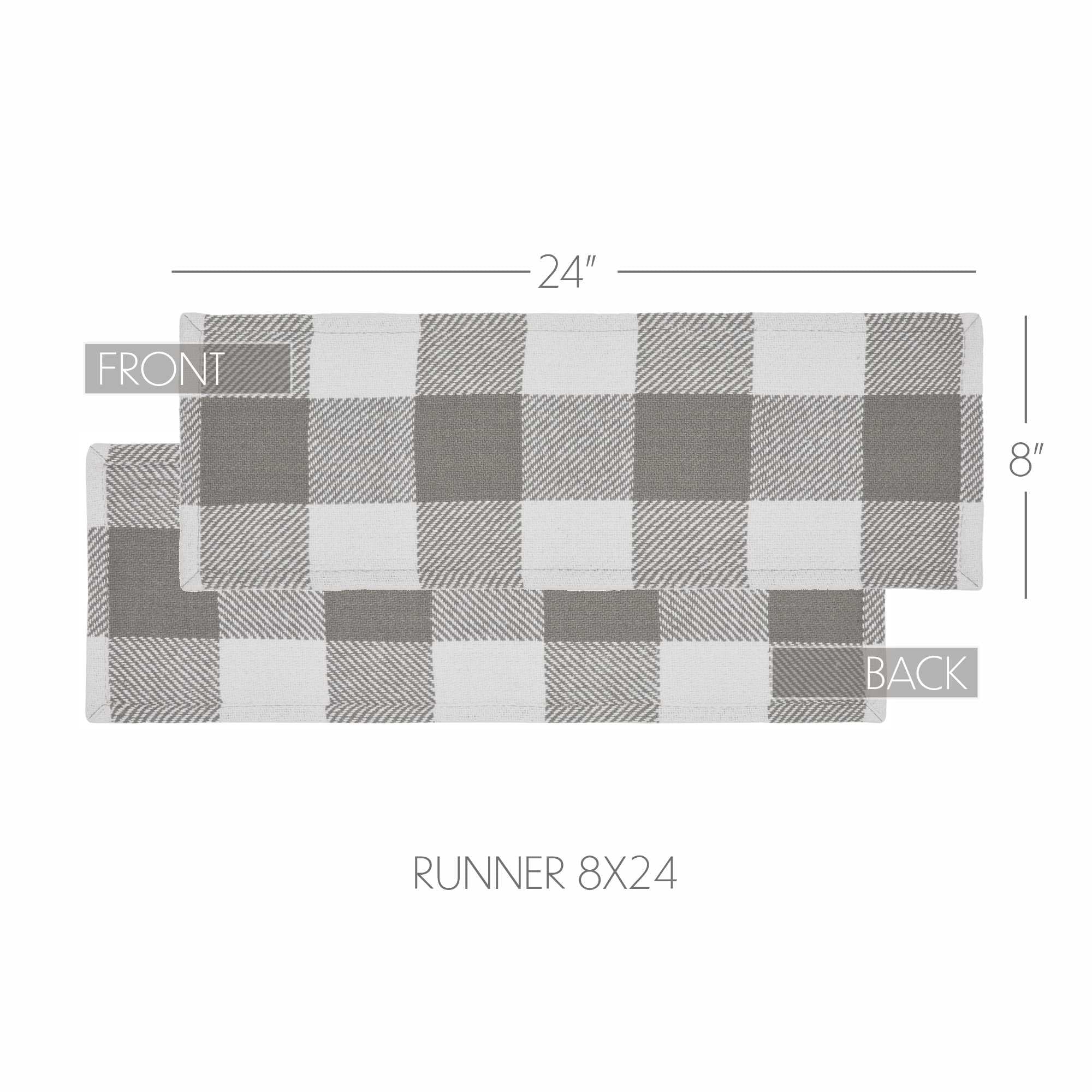 Annie Buffalo Check Grey Runner 8x24 SpadezStore