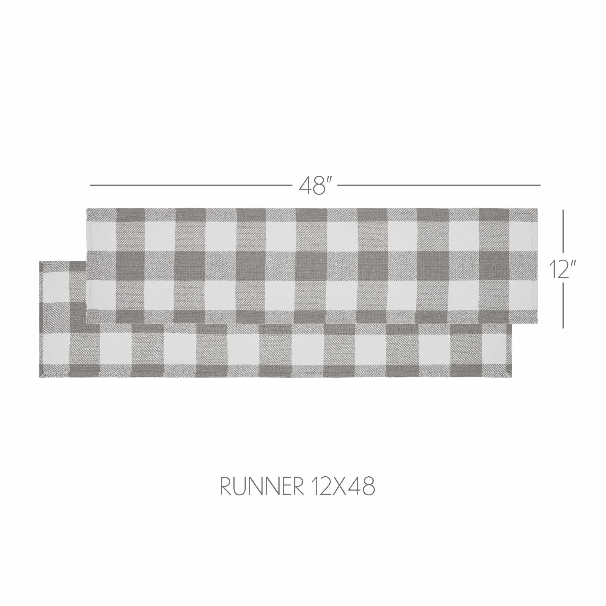 Annie Buffalo Check Grey Runner 12x48 SpadezStore