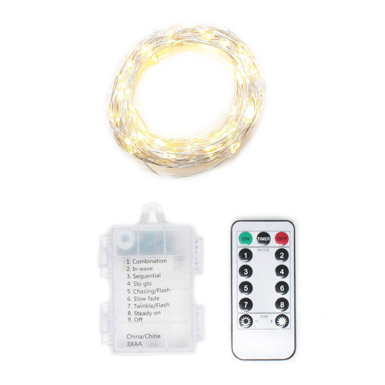 Perfect Holiday 100 LED String Light Battery Operated w/ Remote SpadezStore