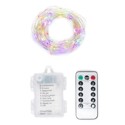 Perfect Holiday 100 LED String Light Battery Operated w/ Remote SpadezStore