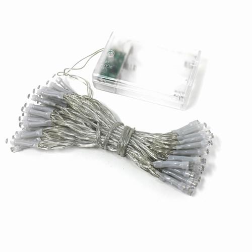 Perfect Holiday 50 LED Clear Cable String Lights - Battery Operated SpadezStore