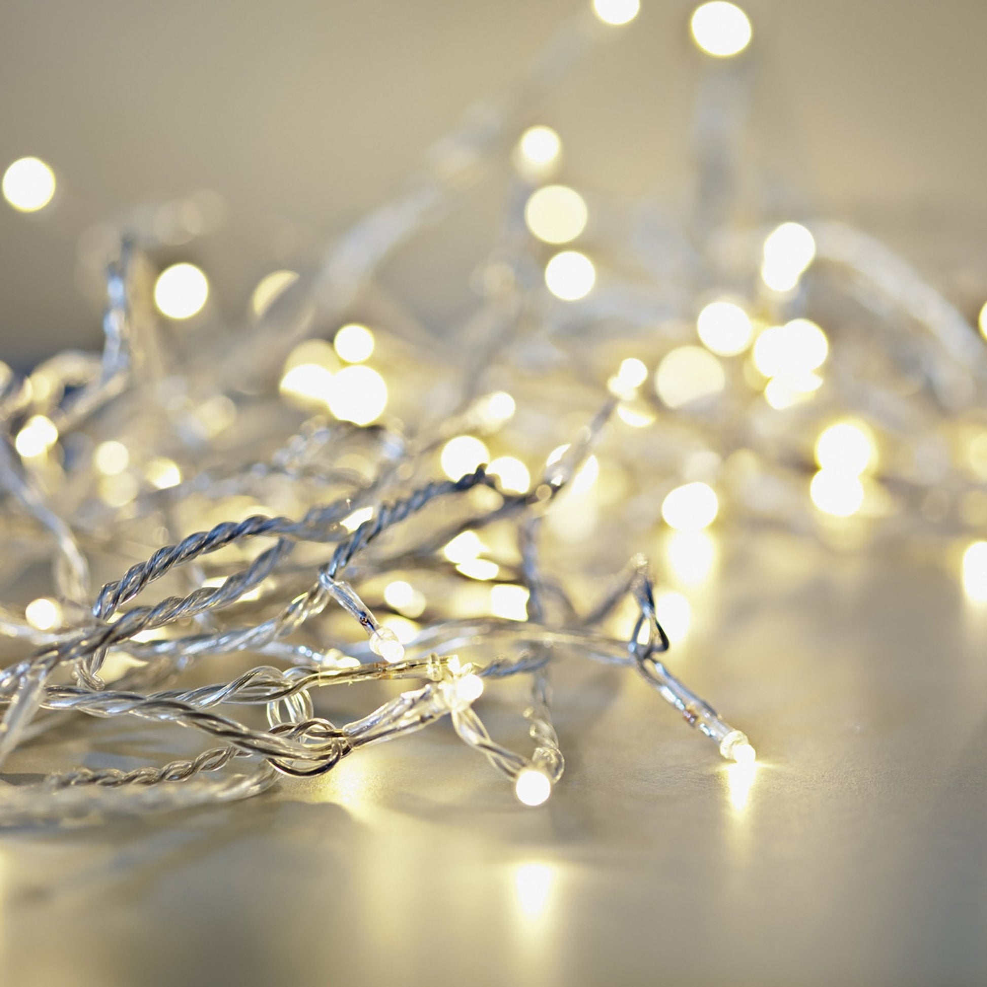 Perfect Holiday 50 LED Clear Cable String Lights - Battery Operated SpadezStore