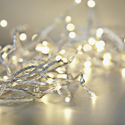 Perfect Holiday 50 LED Clear Cable String Lights - Battery Operated SpadezStore