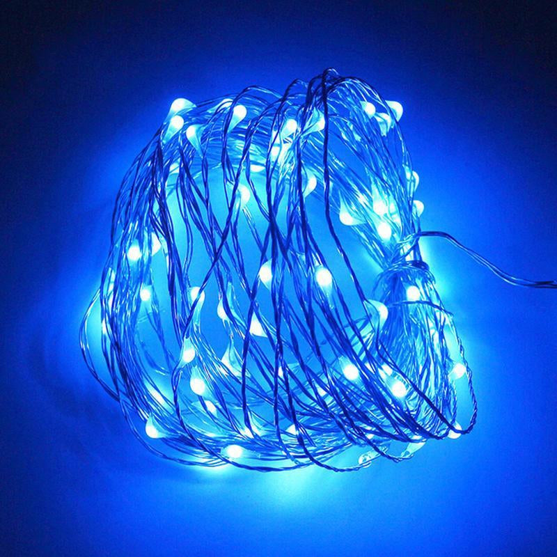 Perfect Holiday 100 LED Silver Copper Fairy Lights - Plug in SpadezStore