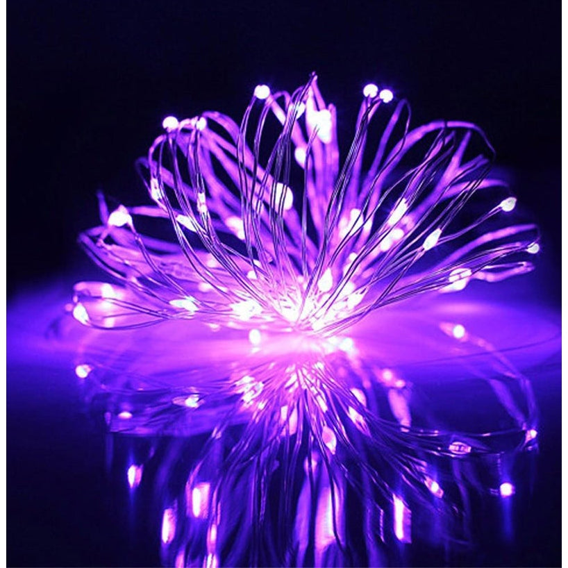 Perfect Holiday 100 LED Silver Copper Fairy Lights - Plug in SpadezStore