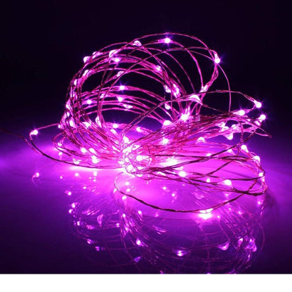 Perfect Holiday 100 LED Silver Copper Fairy Lights - Plug in SpadezStore