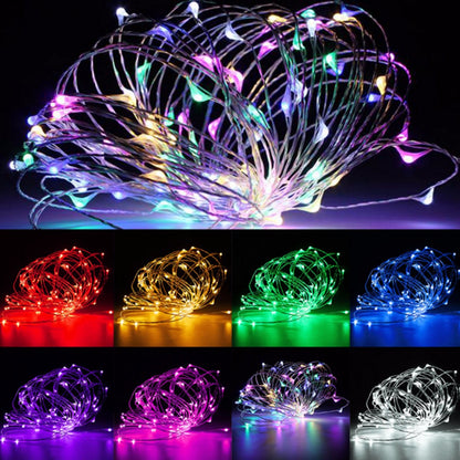 Perfect Holiday 100 LED Silver Copper Fairy Lights - Plug in SpadezStore