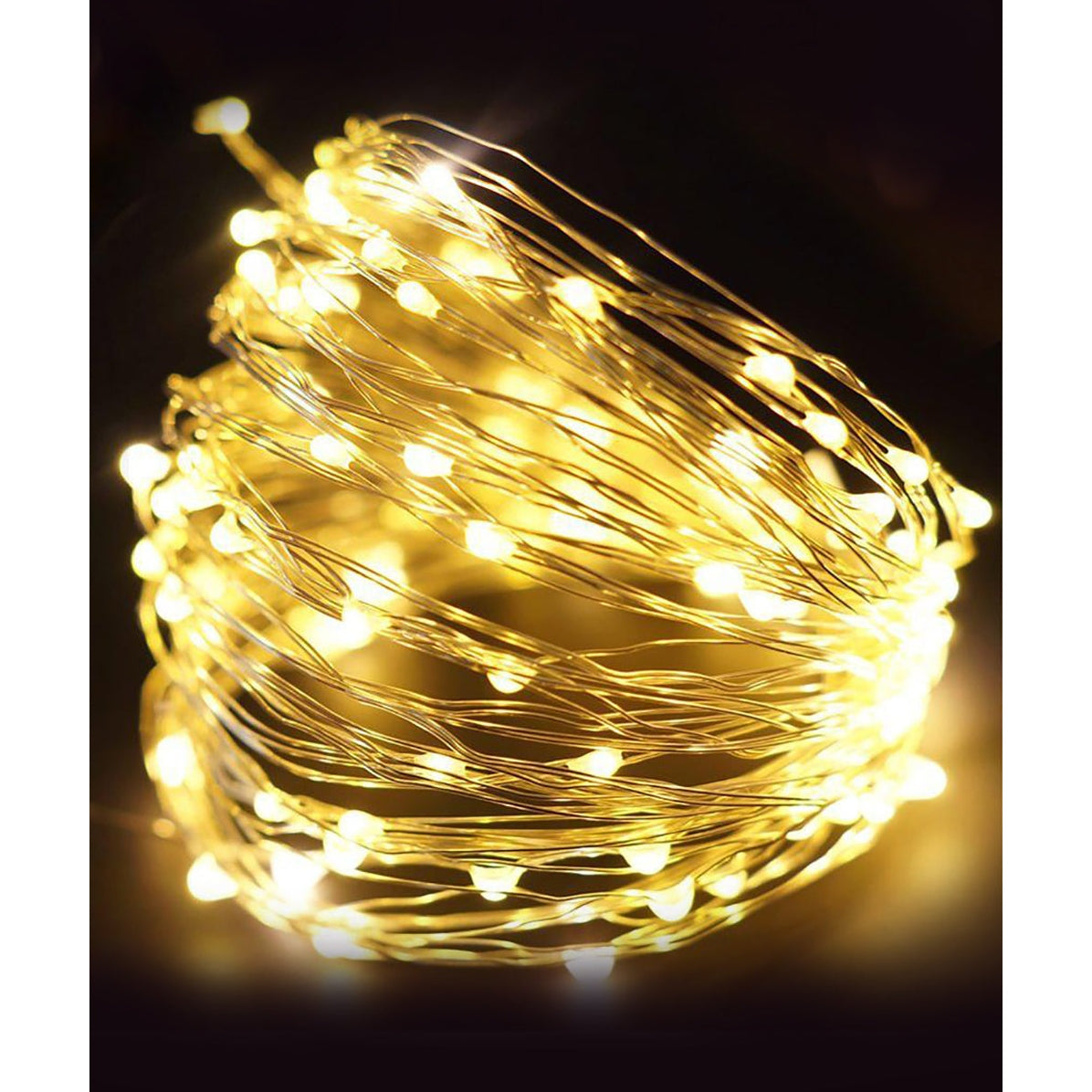 Perfect Holiday LED Silver Copper Fairy Lights - Plug in SpadezStore