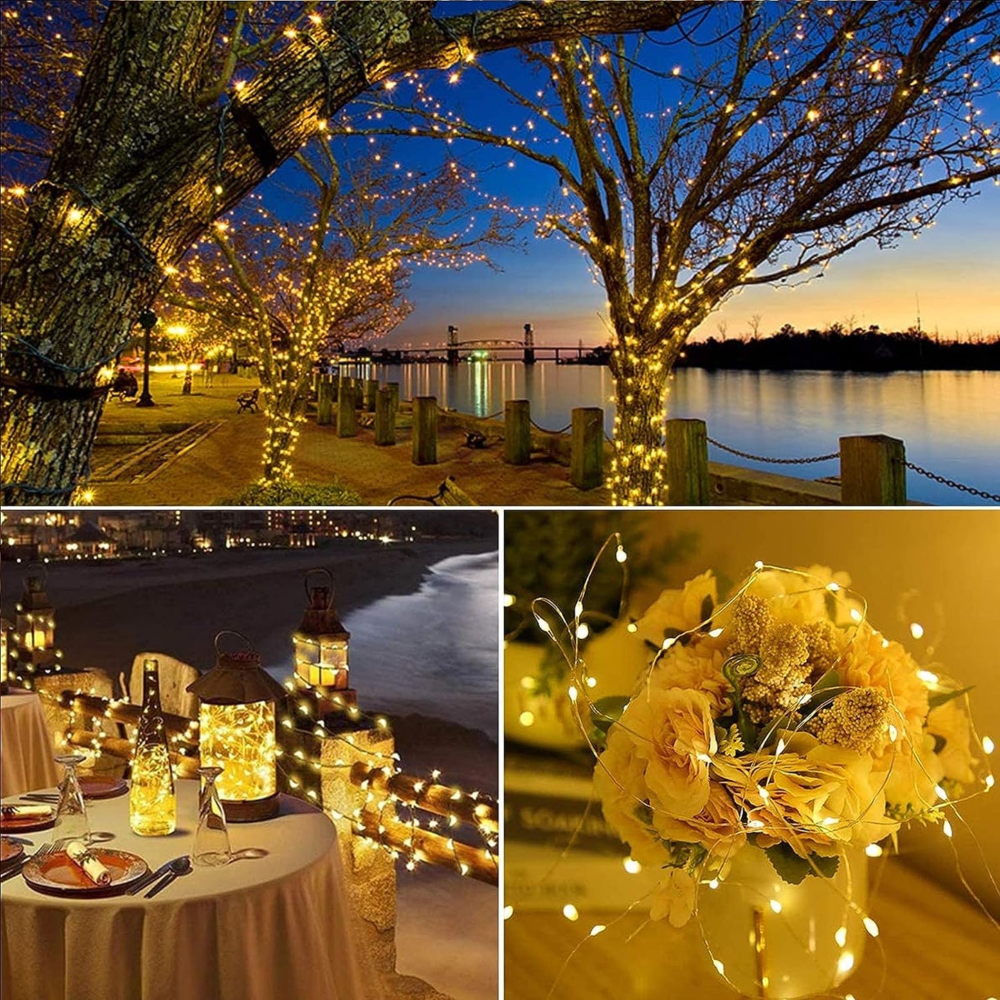 Perfect Holiday 100 LED Microdot Wire Solar Fairy Light 32' - WW SpadezStore