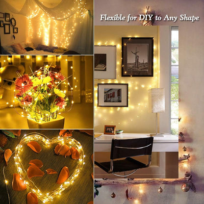 Perfect Holiday 100 LED Microdot Wire Solar Fairy Light 32' - WW SpadezStore