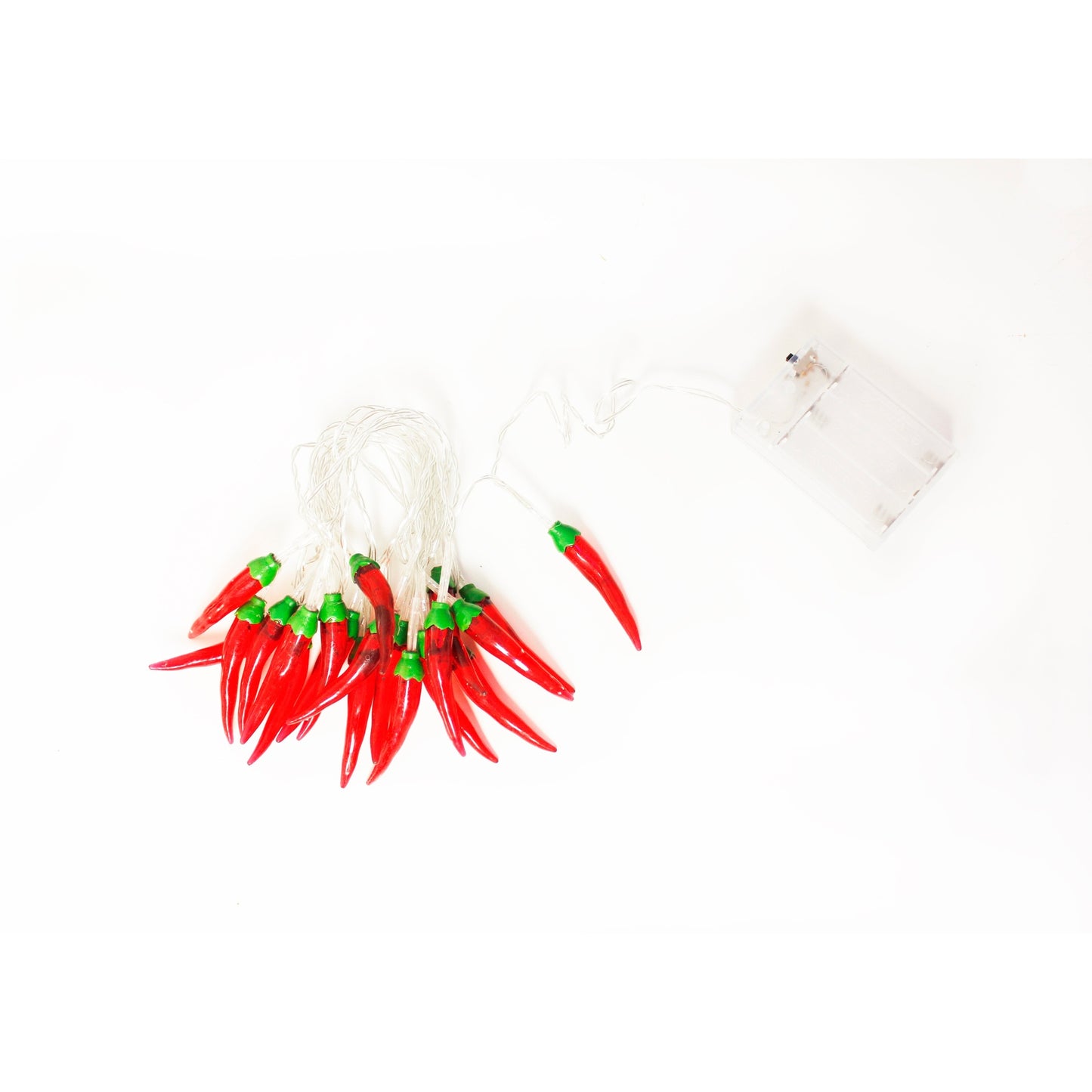 Perfect Holiday 10L Warm White Led With Chili Peppe,8"X20"SP,WITH 2AA BATTERY BOX SpadezStore