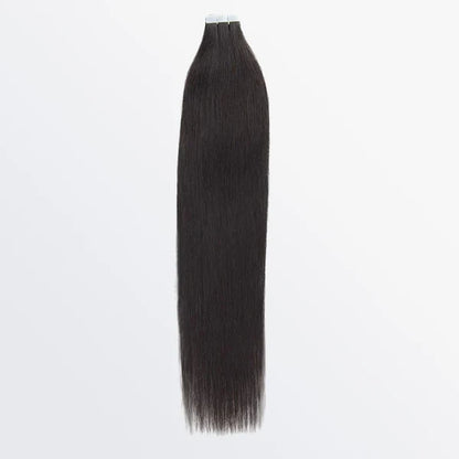 Tape In Straight Remy Hair Extension #1B Natural Black SpadezStore