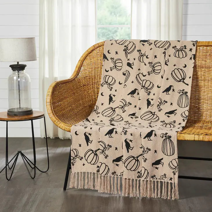 VHC Brands Raven Harvest Throw 50x60 SpadezStore