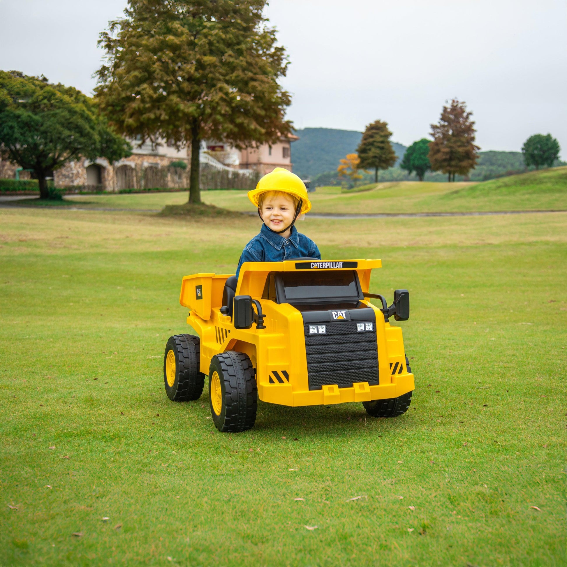 Freddo 12V CAT Electric Dump Truck 1 Seater Ride-On SpadezStore