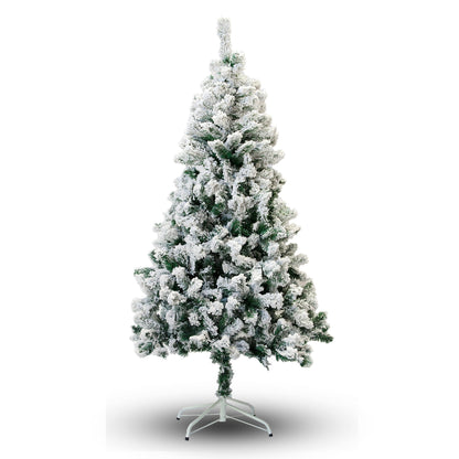 Perfect Holiday 6 ft PVC Christmas Tree Snow Flocked SpadezStore