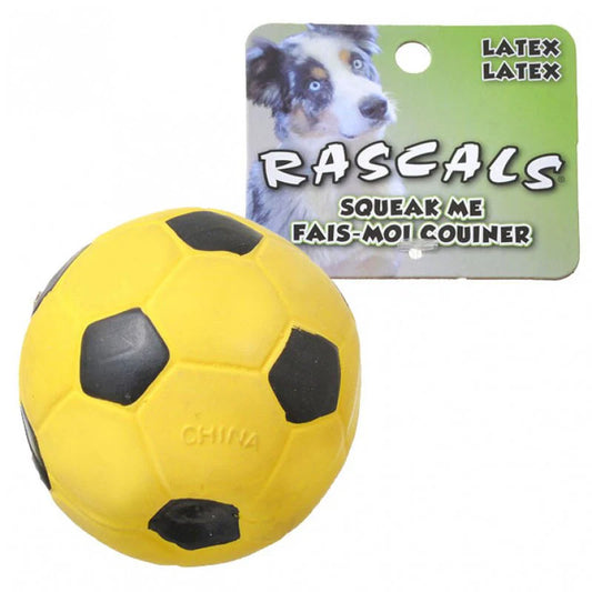Coastal Pet Rascals Latex Soccer Ball Yellow SpadezStore