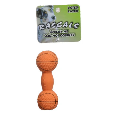 Coastal Pet Rascals Latex Basketball Dumbbell Dog Toy SpadezStore