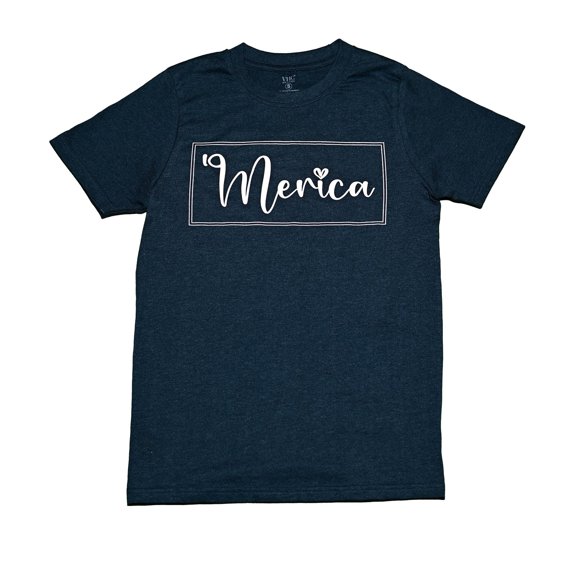 Merica T-Shirt, Navy Melange, Large SpadezStore