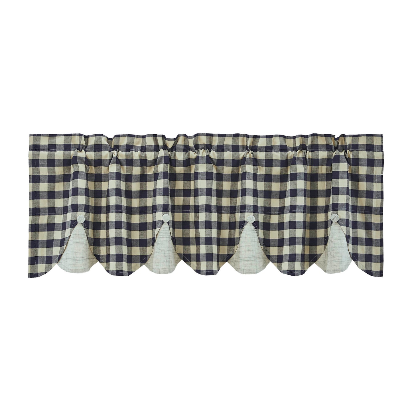 My Country Scalloped Layered Valance 18x60 SpadezStore