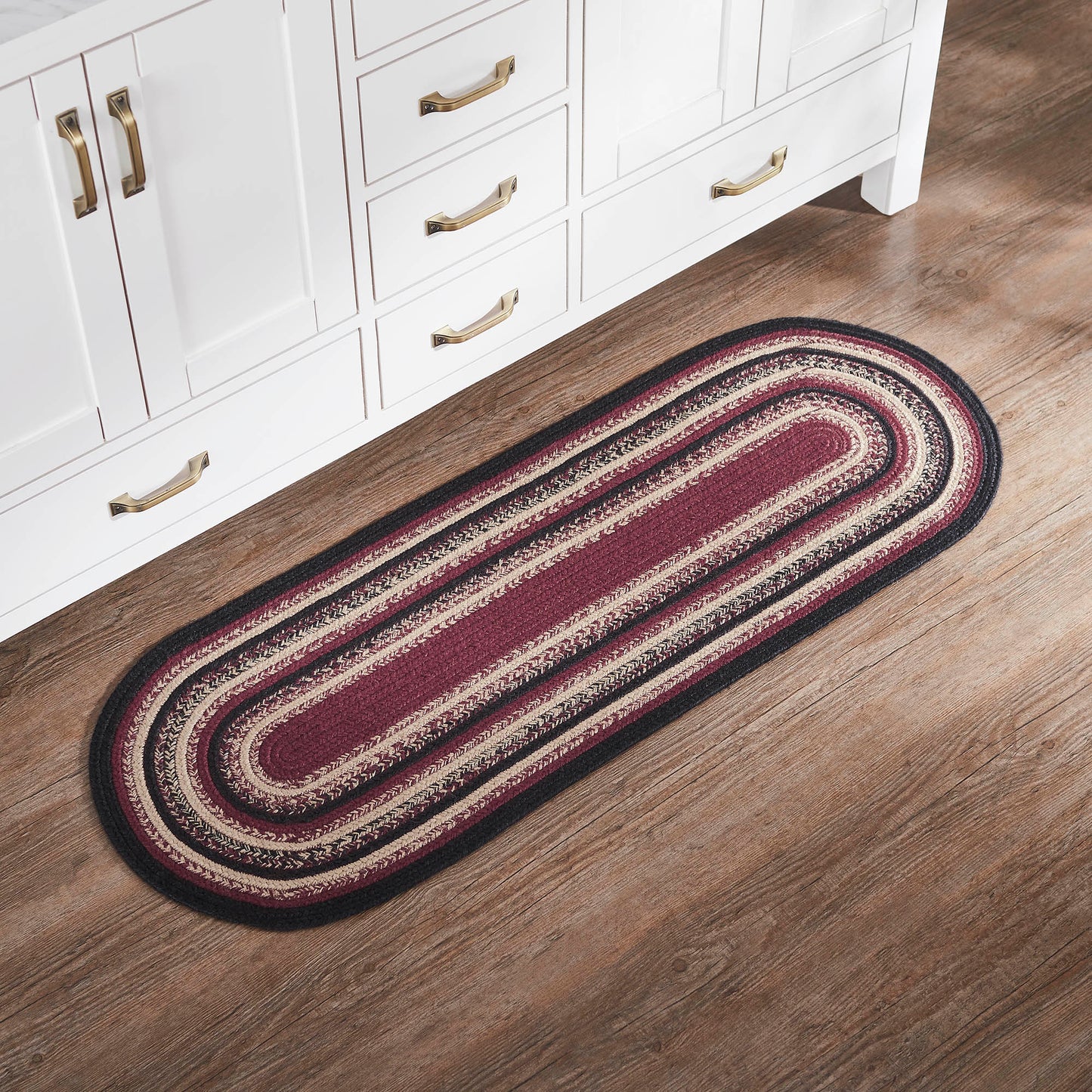 Connell Jute Rug Oval w/ Pad 17x48 SpadezStore