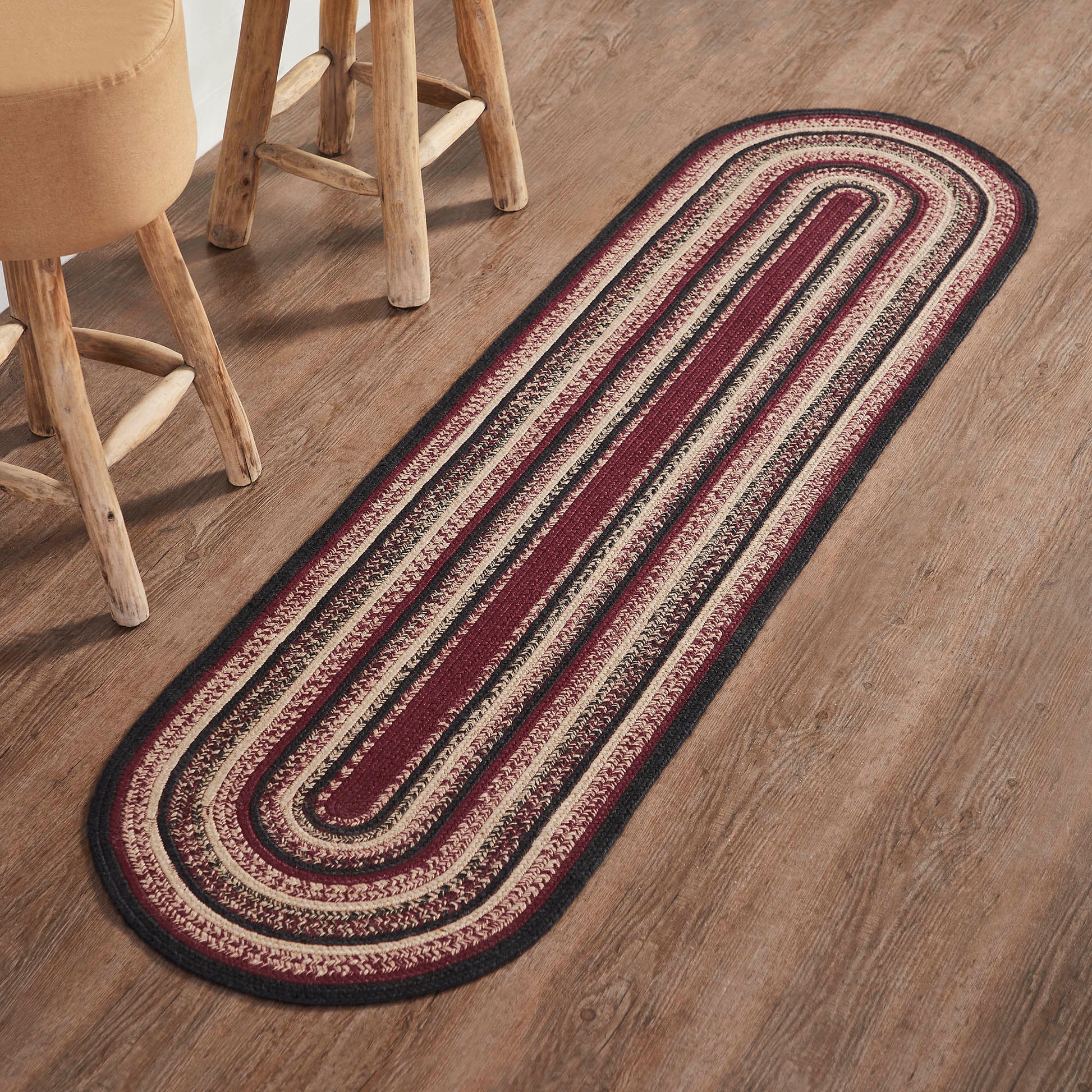 Connell Jute Rug/Runner Oval w/ Pad 22x78 SpadezStore