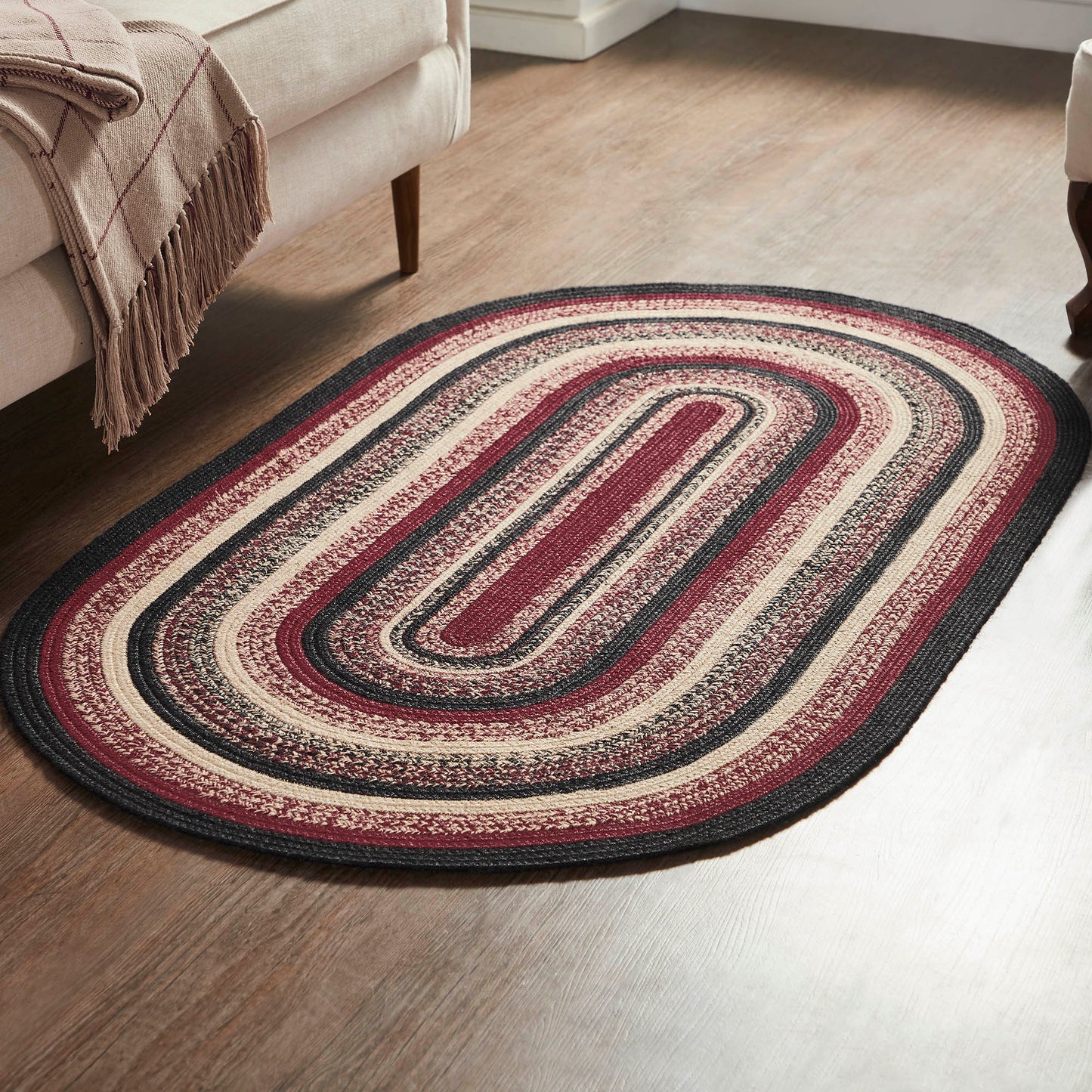 Connell Jute Rug Oval w/ Pad 36x60 SpadezStore