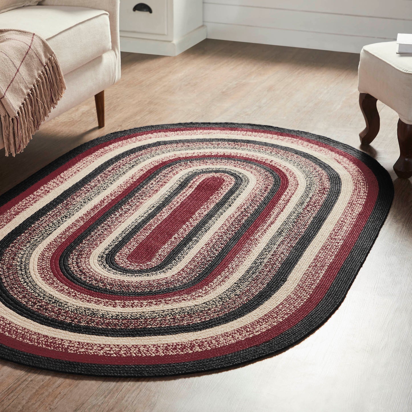 Connell Jute Rug Oval w/ Pad 48x72 SpadezStore